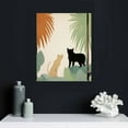 thumbnail image 4 of COMIO  cat wall decoration, modern colorful Bohemian black cat wall art, cute cat posters, palm leaf hanging wall art painting, home living room and bedroom decoration, 4 of 4