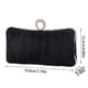 thumbnail image 3 of Bolso de mano dorado con purpurina para mujer Bolso de noche plisado para novias y bodas con anillo de strass, 3 of 8