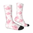 thumbnail image 2 of Goofa Cartoon Pig Printed Men's Crew Socks, Soft Durable Breathable Moisture-Wicking with Odor Control Cotton socks, 2 of 9