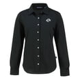 thumbnail image 2 of Women's Cutter & Buck Black Los Angeles Rams  Advantage Eco Soft Pique Tri-Blend Long Sleeve Button-Up Shirt, 2 of 3