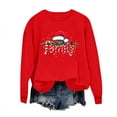 thumbnail image 6 of HOMBOM Womens Christmas Sweatshirts Greflying Merry Red Holiday No Hood Xmas Crewneck Sweatshirt for Ladies Graphic, 6 of 6