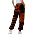 thumbnail image 4 of Red High Waist Pjs Loose Pant Wide Leg Halloween Sleepwear Home Wear M, 4 of 6