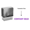 thumbnail image 1 of eloria Contant Geld Self Inking Rubber Stamp Business Custom Stamp Office Stationary, Color: Violet Ink, 1 of 1