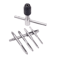 thumbnail image 1 of 5 Machuelos Con Maneral Brocas Para Rosca Roscador M3 - M8 Plata, 1 of 4