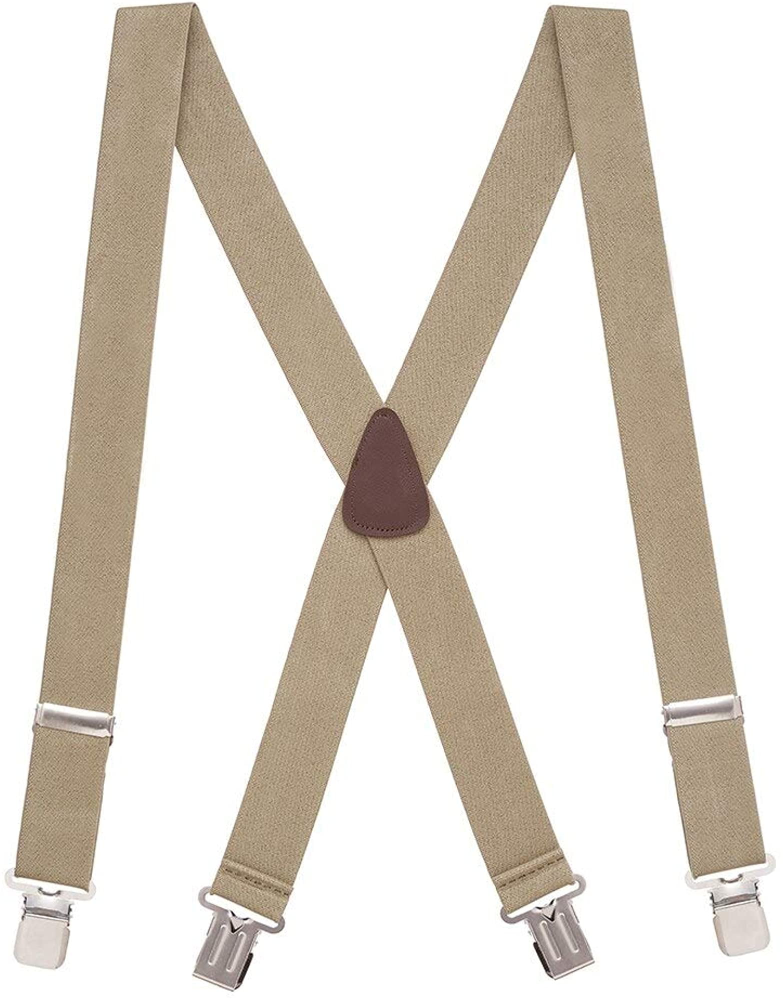 4 sizes, 12 colors SuspenderStore Mens 1.5-Inch Wide Construction Clip Suspenders 