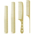 thumbnail image 1 of OPALESQUE 4 Tipos de Peines de Aluminio Profesional para Barberos, Set de Metal Combs para Cortar Peines de Metal, Peines de Cola para Peluquería (Dorado), 1 of 8