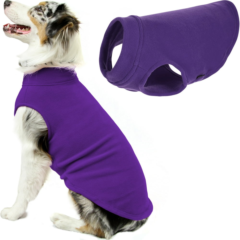 Gooby Stretch Fleece Dog Vest Violet, 6XLarge Pullover Fleece Dog