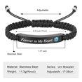 thumbnail image 2 of Urn Bracelet for Ashes Cremation Jewelry Braided Adjustable Ashes Bracelets for Men Women Cremation Manmade Braided Urn Bracelet for Ashes, 2 of 7