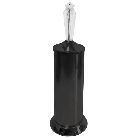 17"Tall Matte Black Toilet Brush Set with Holder