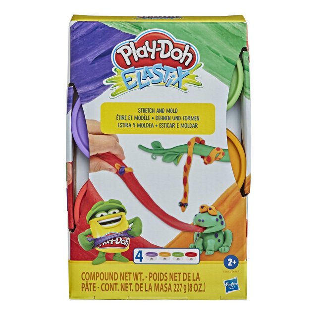 Play-Doh Elastix Compound 4-Pack of Stretchy Non-Toxic Play-Doh Colors ...