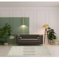 thumbnail image 2 of 5' X 8' Ivory Taupe And Tan Wool Geometric Tufted Handmade Stain Resistant Area Rug, 2 of 5