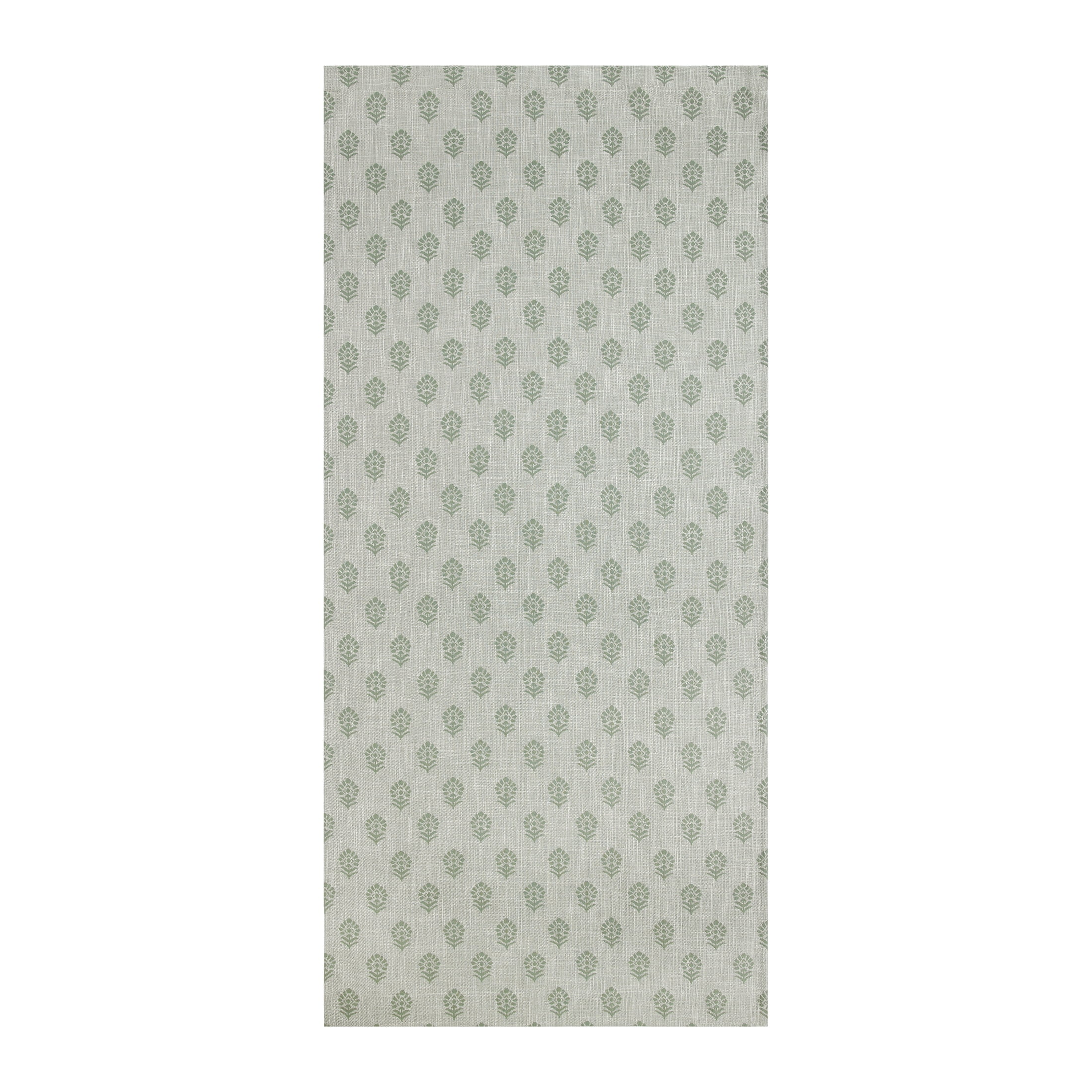 Better Homes & Gardens Floral Block Print Blackout Single Curtain Panel, Green, 50 in x 108 in