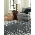 thumbnail image 5 of Unique Loom Serenity Shag Collection Area Rug - Vigie (10' Round Gray/Ivory), 5 of 10