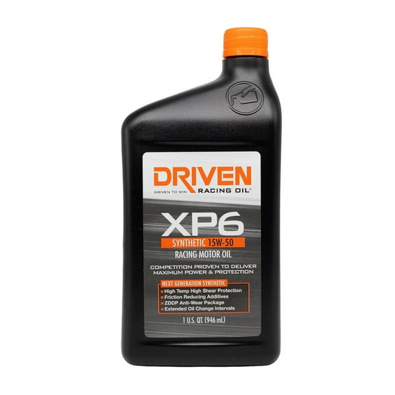 Driven/Joe Gibbs 01006 Oil XP6 Series SAE 15W-50 Synthetic 1 Quart Bottle Single
