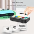 thumbnail image 4 of Pill Box Smart Electronic Medicine Pill Box Time Capsule Weekly Pill Box Health Travel Health Care,blue+black, 4 of 5
