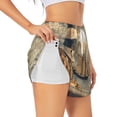 thumbnail image 1 of Balery Vintage Nautical Lighthouse Pantalones cortos deportivos para mujer con forro y dos bolsillos, elásticos, para entrenamiento, gimnasio, yoga-X-Large, 1 of 7