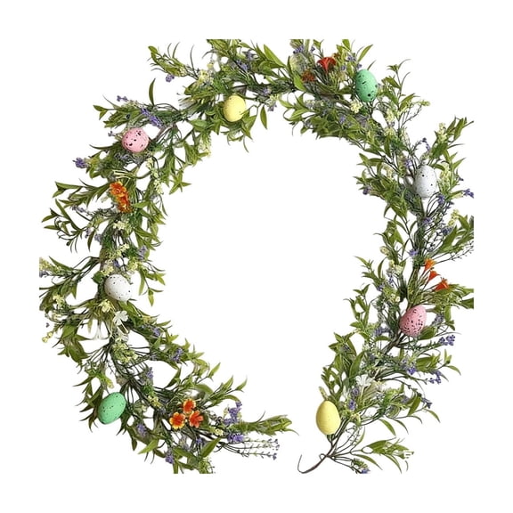 Dpityserensio 72.83in Easter Decor Easter Eggs Vines Door Decorations Spring Branches And Leaves Floral Decor Colorful Indoor And Outdoor Home Decor Patio Porch Accents