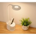 thumbnail image 1 of Lampe de Bureau LED, Lampe de Bureau pour Enfants Dimmable 3 Niveaux de Luminosité Protection des Yeux Col de Cygne Lampe Console Tactile Charge USB Sans Fil, Support pour Stylo Téléphone, 1 of 5