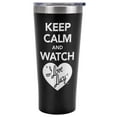 thumbnail image 1 of I Love Lucy Official Keep Calm Watch 20 oz Travel Tumbler, Stainless Steel, Vacuum Insulated with Leak Resistant Slide-Lock Lid, 1 of 6