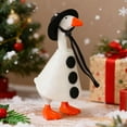 thumbnail image 2 of 7 Inch Porch Goose Turkey Outfits, Lawn Goose Christmas Costume with Hat, Cute Ornaments Garden Costume Small Statue, Holiday Outdoor Garden Yard Patio Decoration, 2 of 9