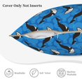 thumbnail image 5 of Haiem Whale And Sea Print Velvet Soft Solid Decorative Square Throw Pillow Covers Set with Elegant Piping Christmas Cushion Case for Sofa Bedroom Car-20"x20", 5 of 8