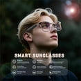 thumbnail image 3 of Smart Glasses, ANC, Remote Photo, AI Voice & Touch Control, Hands-Free Calls, Lightweight Fashion Eyewear for Sports, Birthday & Holiday Gifts, 3 of 13