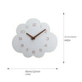 thumbnail image 4 of Silent Wall Clock with Unique Cloud Design - Faux Wood, Battery-Powered (AA), Silent Movement, Perfect for Living Room & Bedroom Decor, 4 of 6