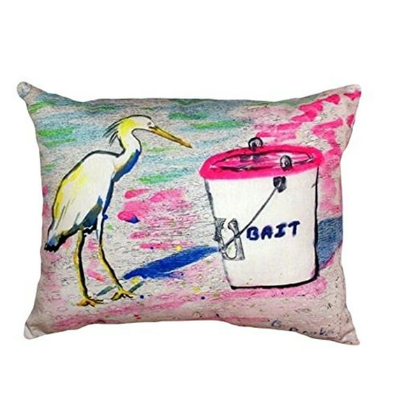 Betsy Drake NC531 16 x 20 in. Hungry Egret No Cord Pillow
