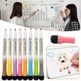 thumbnail image 2 of 8-Color Magnetic Whiteboard Markers with Eraser Cap - Colorful Dry Erase Markers Set for Kids & Calendar Boards, 2 of 5