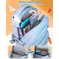 thumbnail image 3 of Mochila escolar Iforu Antirrobo Mochila-07N color azul cielo diseño liso 30L, 3 of 8