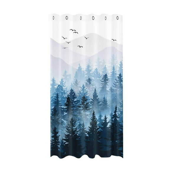 Clearance Sale Woodland Mildew-Proof Shower Curtain, Polyester Shower Curtain, Fenull Shower Curtain Blue Shower Curtain Water Fabric Shower Curtains for Bathroom Nature Tree Bath Curtain Men