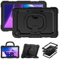 thumbnail image 2 of Case for Lenovo Tab M10 Plus 3rd Gen 10.6 inch 2022, 360 Rotating Stand Handle Pencil Holder Shoulder Strap Heavy Duty Shockproof Cover, Black, 2 of 7