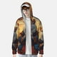 thumbnail image 2 of Fotbe Maple Leaf Meditating Squirrel Chaqueta con Protección Solar UPF 50+ para Hombre y Mujer, Camisa con Capucha y Bolsillos-Large, 2 of 7
