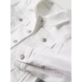 thumbnail image 3 of Long Sleeve Women Casual Denim Coat Turn-Down Collar Crop Jacket Coat, 3 of 4