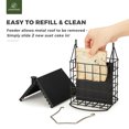thumbnail image 5 of Kingsyard Double Suet Feeder, All Metal, Outdoor Hanging Cage Bird Feeder for Wild Bird, Black, 5 of 8