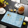 thumbnail image 3 of Blue Spring Floral Placemats Set of 12, Farmhouse Flowers Elegant Pastoral Placemats for Dining Table, Place Mats for Kitchen Tabletop, Waterproof Wipeable Dining Table Mats Set, 3 of 9
