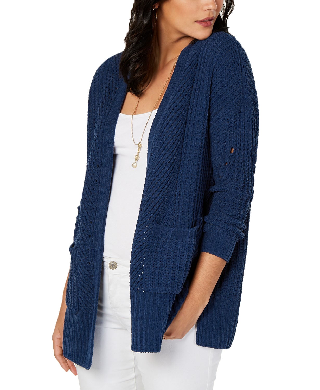 petite chenille cardigan