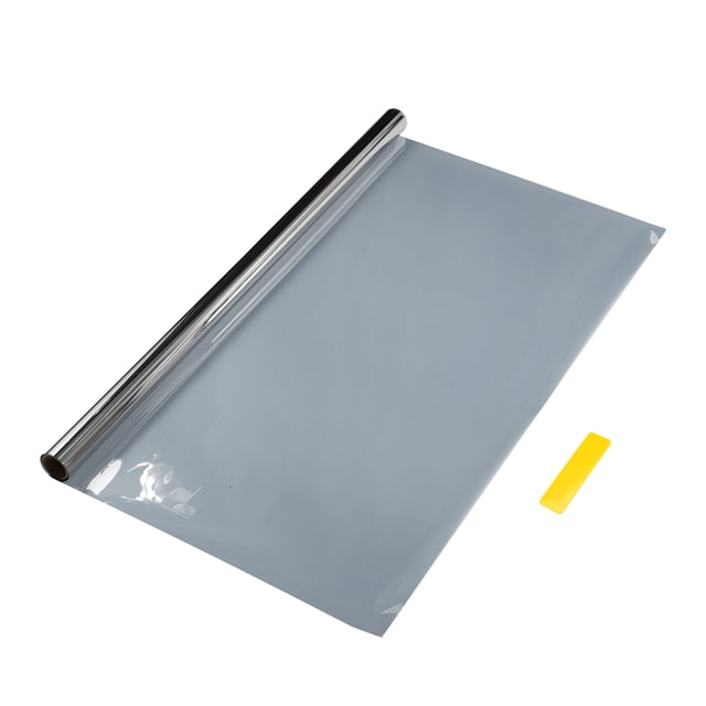 Película de tinte para ventanas de coche Unique Bargains Película de privacidad para coche Nano cerámica PET 19.69 pies x 29.53 pulgadas 1 Pc tono plateado VLT 42% IRR 77% UVR 50%