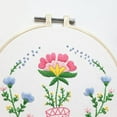 thumbnail image 4 of de inicio patrones preimpresos, completa de suministros de de para principiantes, adultos, (aro de bam Flor4 Soledad Kits de punto de cruz, 4 of 5
