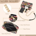 thumbnail image 3 of FORMRS Women Crossbody Purse with Chain Strap Vegan Leather Shoulder Handbag, Large Colorful Flowers, 3 of 7
