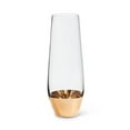 thumbnail image 1 of 6 in. Wide Band Stemless Flute, Clear & Gold, 1 of 1