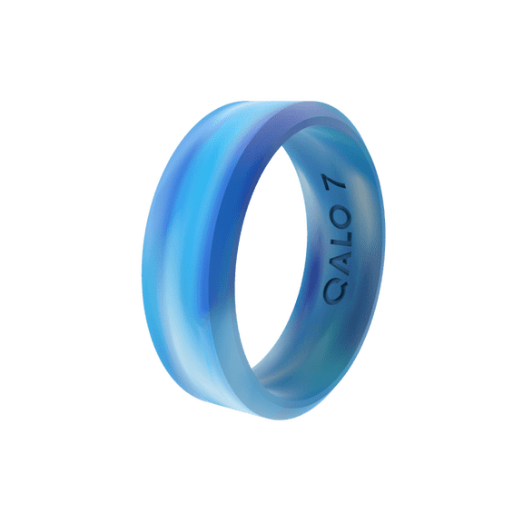 QALO Unisex Blue Glow Modern Ring Size 05