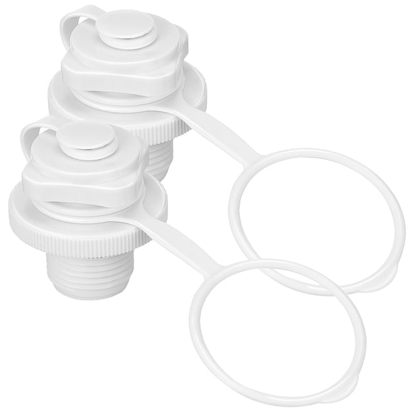 Hytrove 2-Pack White Plastic Replacement Air Valves for Inflatable Boats and Easy to Install
