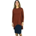 thumbnail image 2 of Women's Layered Hi-Lo Pencil Midi Dress, 2 of 4