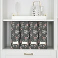 thumbnail image 3 of Blu Monaco Foldable Magazine File Holder with Gold Label Holder - Set of Cardboard Magazine Organizers and Storage - Floral and Black Magazine Holder - Magazine Organizer, 3 of 7