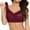 Wine, variant on GDREDA Medium Support Bra Women's Comfortable And Sexy Transparent Shoulder Strap Cordless Backless Spongeless With Convertible Shoulder Straps Grey,XXXXL