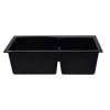 thumbnail image 6 of ALFI brand AB3320DI-BLA Black 33" Double Bowl Drop In Granite Composite Kitchen Sink, 6 of 11
