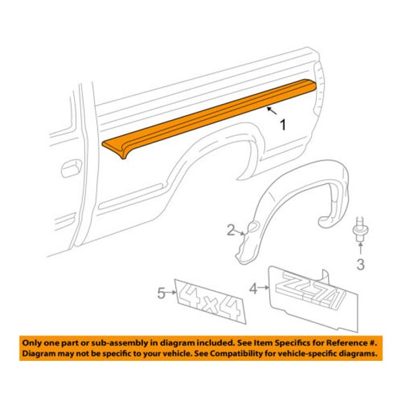 GM OEM Bed or Tailgate-Top Molding Trim Protector Cap Left 15932241