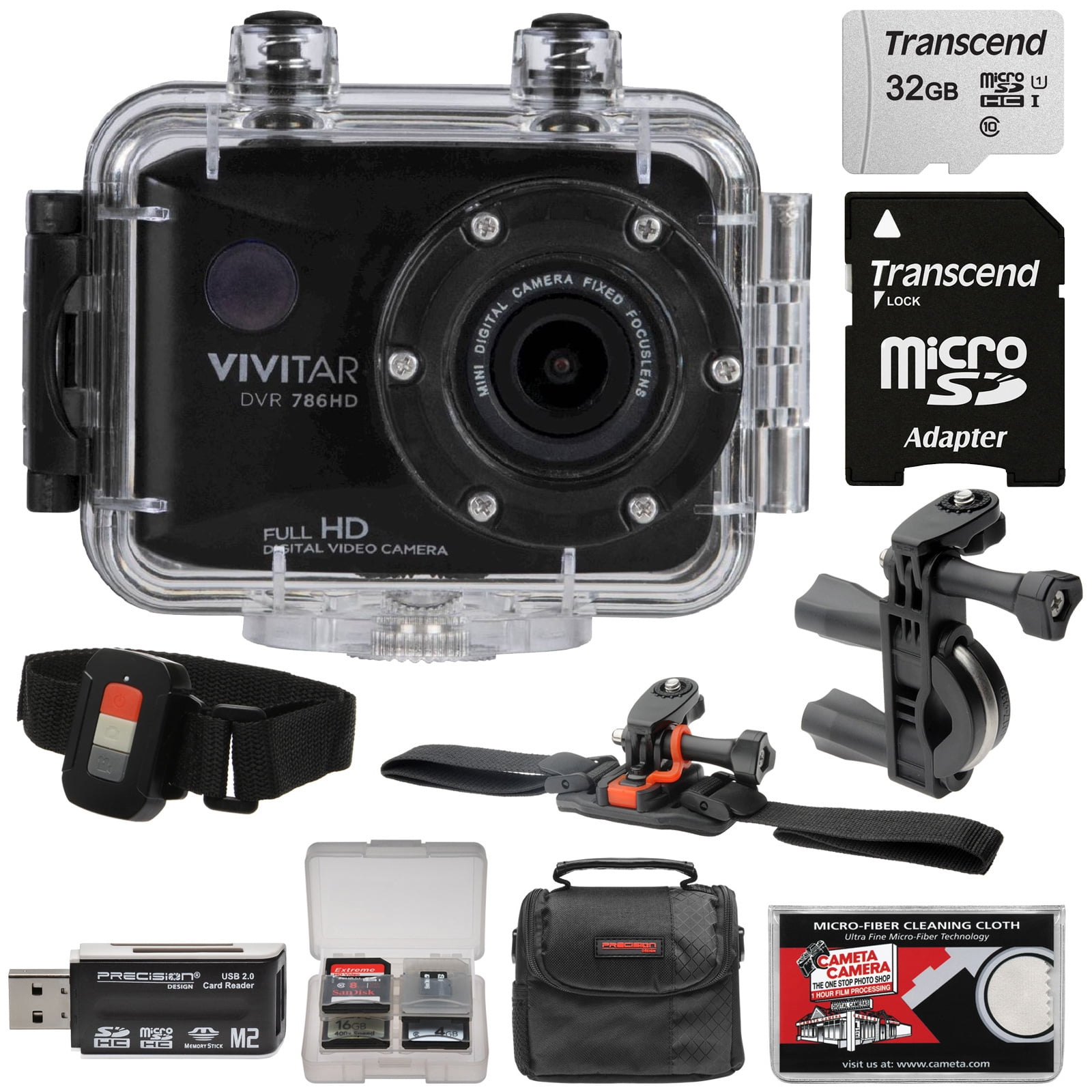 vivitar action camera black 1080p hd