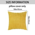 thumbnail image 5 of REGALWOVEN Corduroy Decorative Throw Pillow Covers Soft Boho Striped Cushion Covers Yellow 18" x 18", 5 of 6